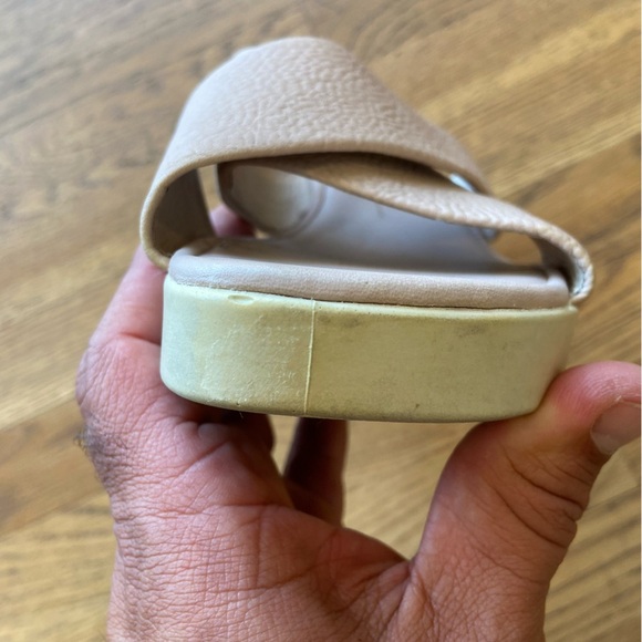 ECCO Touch Plateau Platform Criss Cross Slide Sandals Womens Sz 8 - Picture 5 of 11